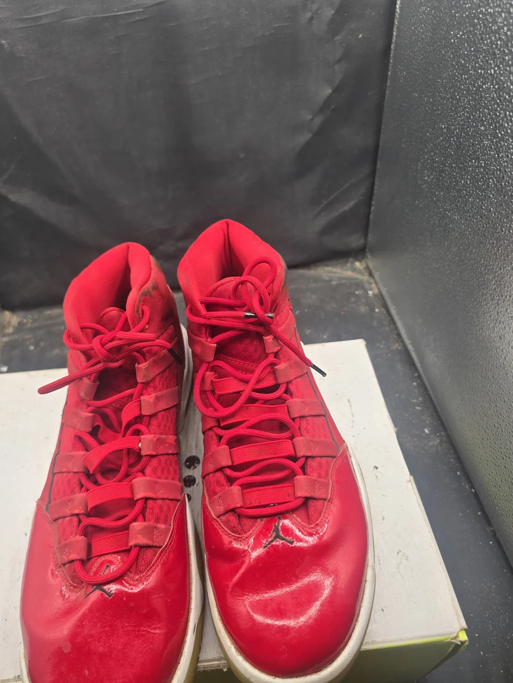 Men's Red High-Top Casual Sneakers